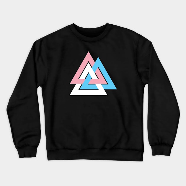 Transgender Pride Interlocking Triangles Crewneck Sweatshirt by VernenInk